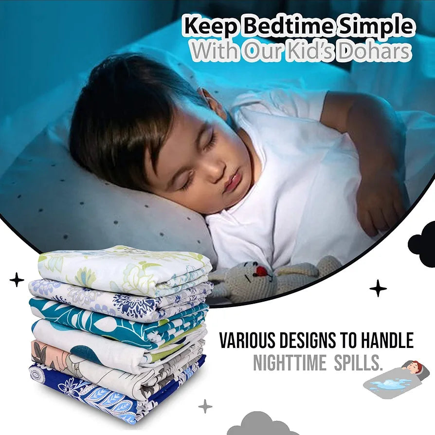 Divine Casa 120 GSM Microfiber Single Kids Dohar Soft & Lightweight Throw Blanket Zig-Zag Pattern Colour Anthracite