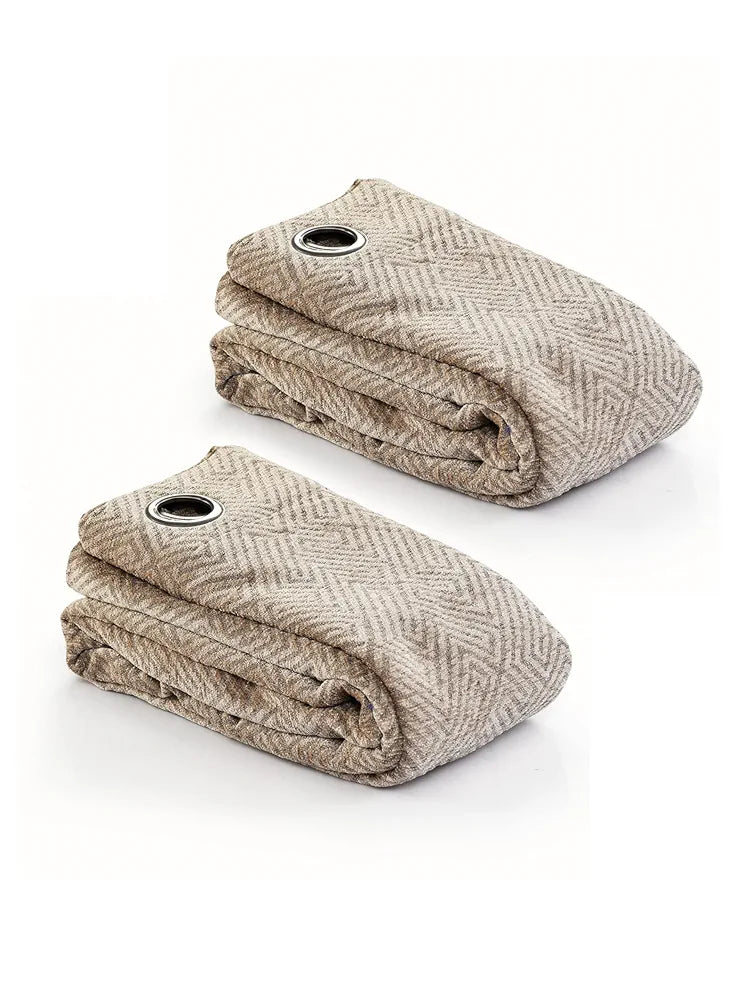 Saral Home Pacman Saral Home Chenille Blackout Window Curtains 2pc Beige