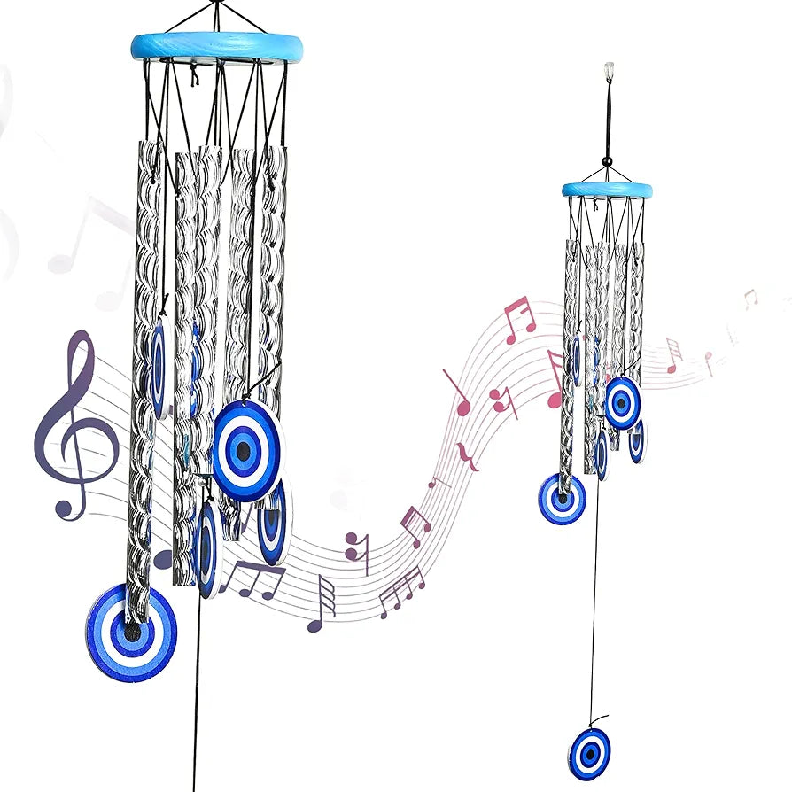 Zaicus 27-Inch Turkish Evil Eye Wind Chimes Wind Chime-013