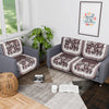 Kuber Industries Set of 6 Durable 2+1 Seater Sofa Covers Gulab White Brown