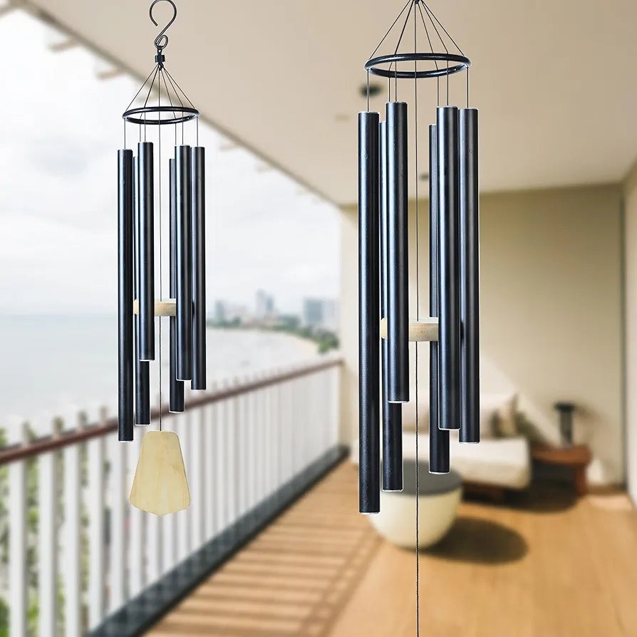 Zaicus 41 Inch Large Wind Chime Black Wind Chime-031