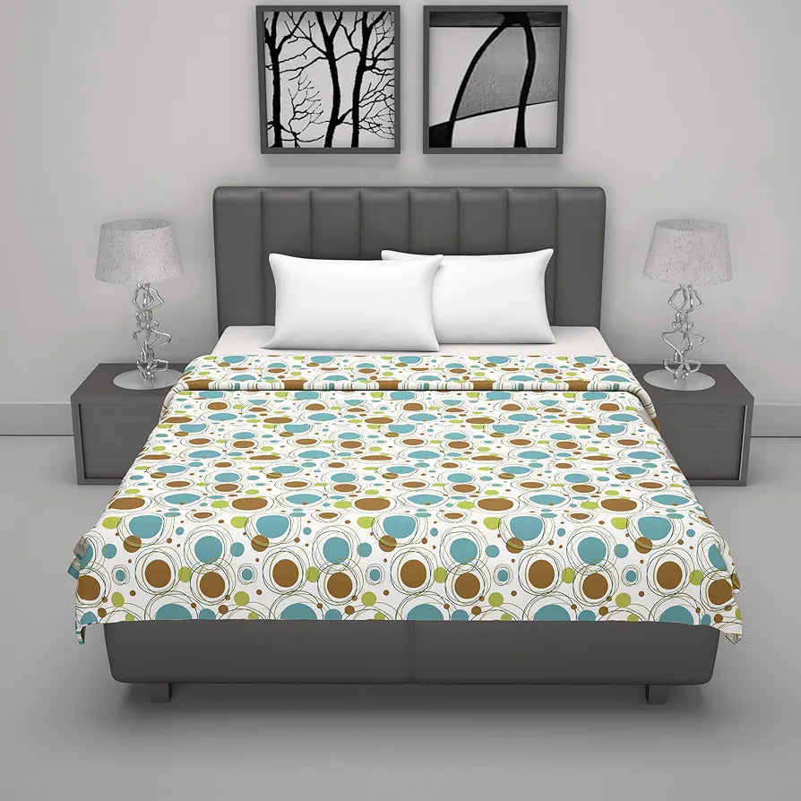 Divine Casa Reversible Cotton AC Blanket Double Bed Dohars Soft TC - 144 Multicolor