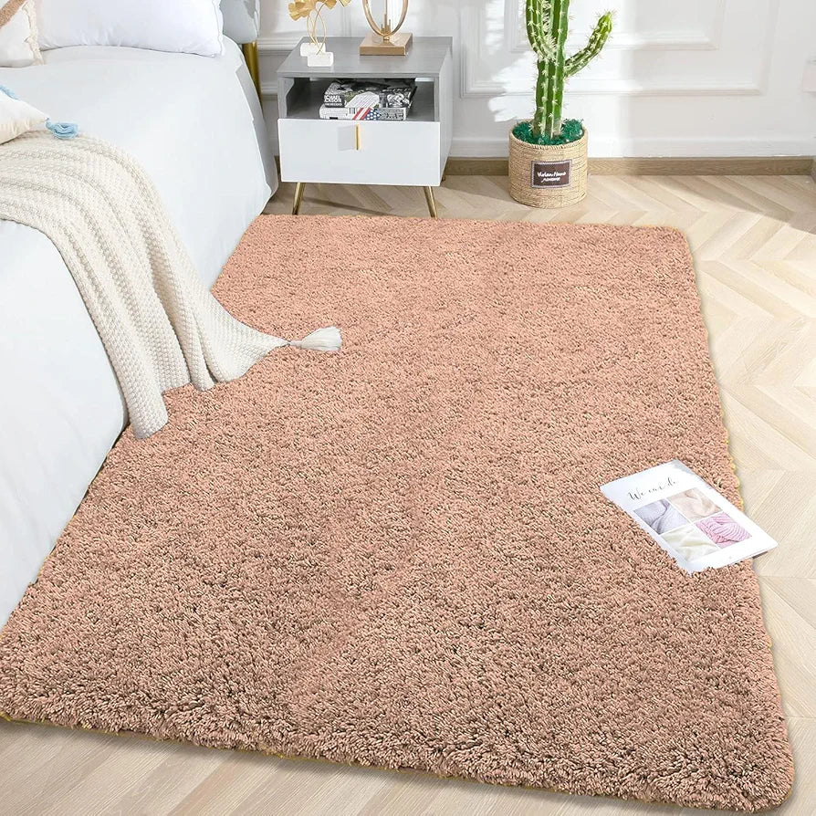 Luxe Home International Carpet Super Soft Anti Slip Vegas Rectangular Rugs Colour Peach