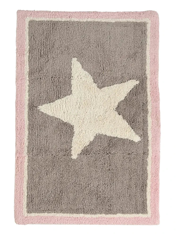 Sashaa World Star Patterned Bathmat Ultra Soft And Absorbent Bathroom Bathmat Colour Beige