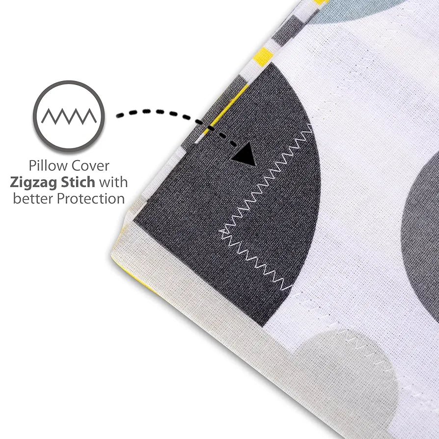 Divine Casa 144 TC 100% Cotton Bedsheet King Size Bed King Size Bedsheet with 2 Pillow Covers Colour Grey Lagoon