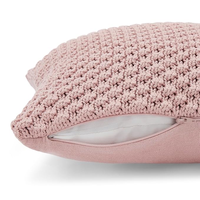 Haus & kinder Decorative Embroidered Cushion Cover | Colour Bubble Pale Pink