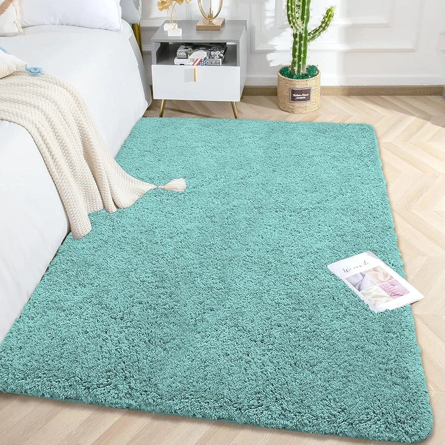 Luxe Home International Carpet Super Soft Anti Slip Vegas Rectangular Rugs Colour Aqua