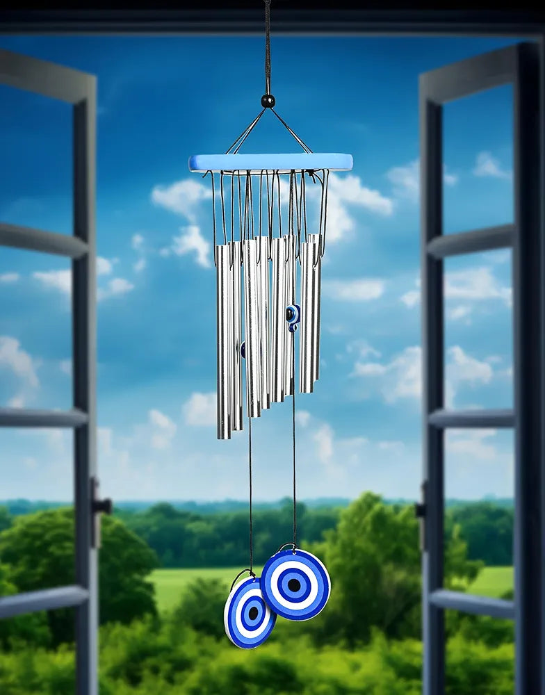 Zaicus Metal Evil Eye Wind Chimes Feng Shui Hanging Wind Chime-006