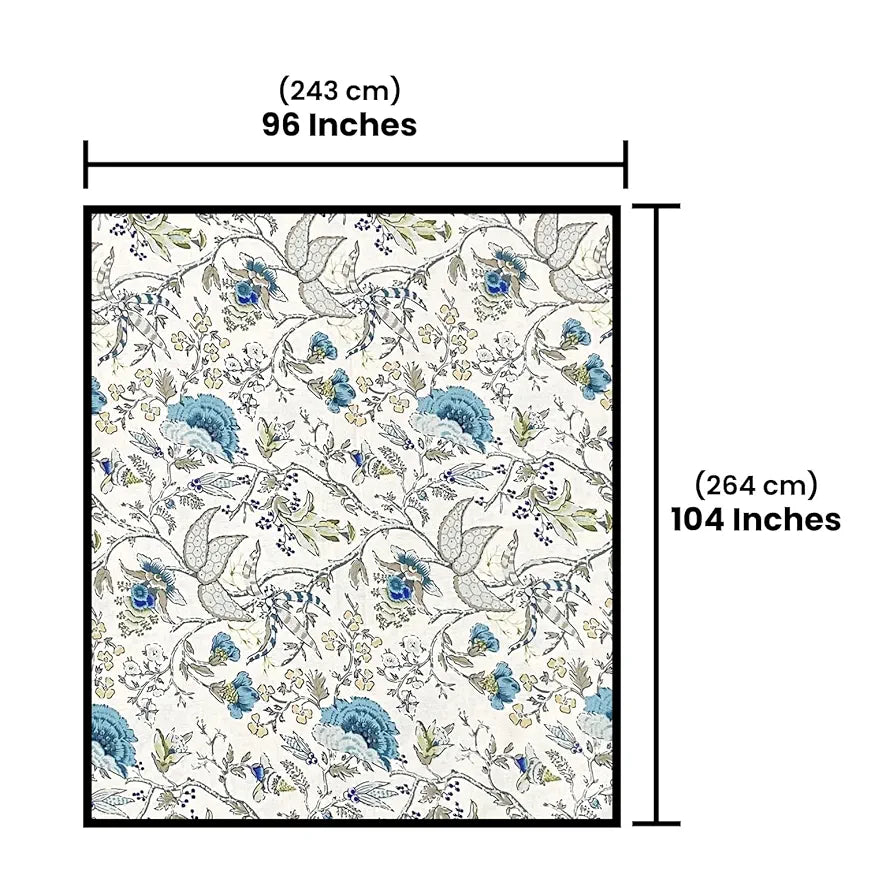 Sajavat Home 100% Pure Cotton King Size Floral Bedsheet Set with 2 Pillow Covers Colour Beige Anokhi