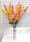Artificial Flowers Bunch for Decoration Cherry Blossom Ideal for Vase Without Vase Yellow Pink