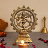 Webelkart Premium Gold Plated Lord Shiva Dancing Natraj Statue Showpiece Handcrafted Sculpture