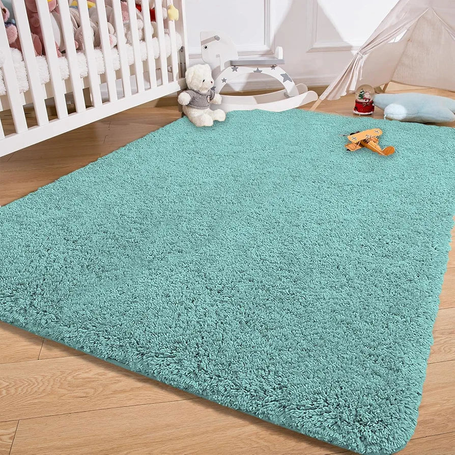 Luxe Home International Carpet Super Soft Anti Slip Vegas Rectangular Rugs 3X5 Feet Colour Aqua