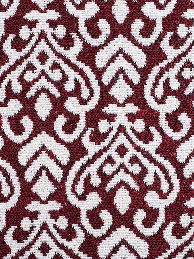 Saral Home Fleur Designer Soft Cotton Durable & Washable Multipurpose Runner Colour Red