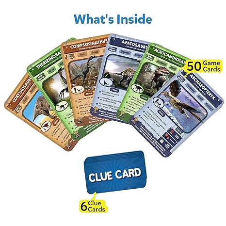 Skillmatics Card Game Guess in 10 Dinosaurs Perfect for Boys Girls Kids and Families Who Love Toys
