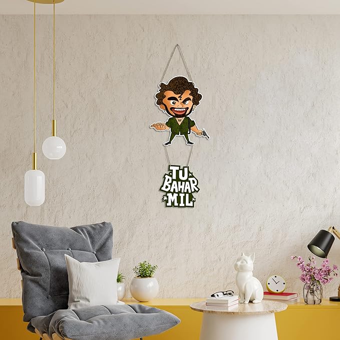 Artvibes Gabber Printed Wooden Wall Hanging With Quote for Home Decor | Artworks Wall Hangings