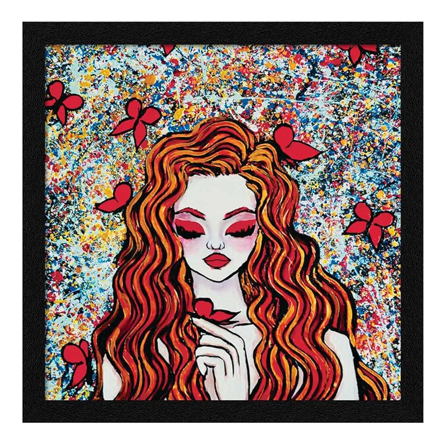 ArtX Paper Girl Wall Art Painting Abstract