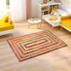 Kuber Industries 3x5 Feet Anti-Skid Satranji Jute Rug & Carpet for Home & Bedroom Yellow