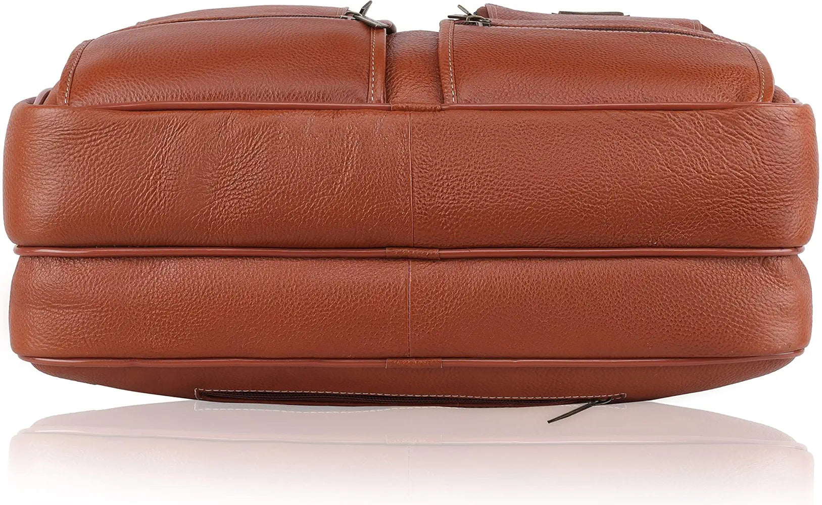 WildHorn Leather 15.6 inch Laptop Messenger Bag for Men I Multi- Pockets I Extra Storage I Carry Handles I Adjustable Strap