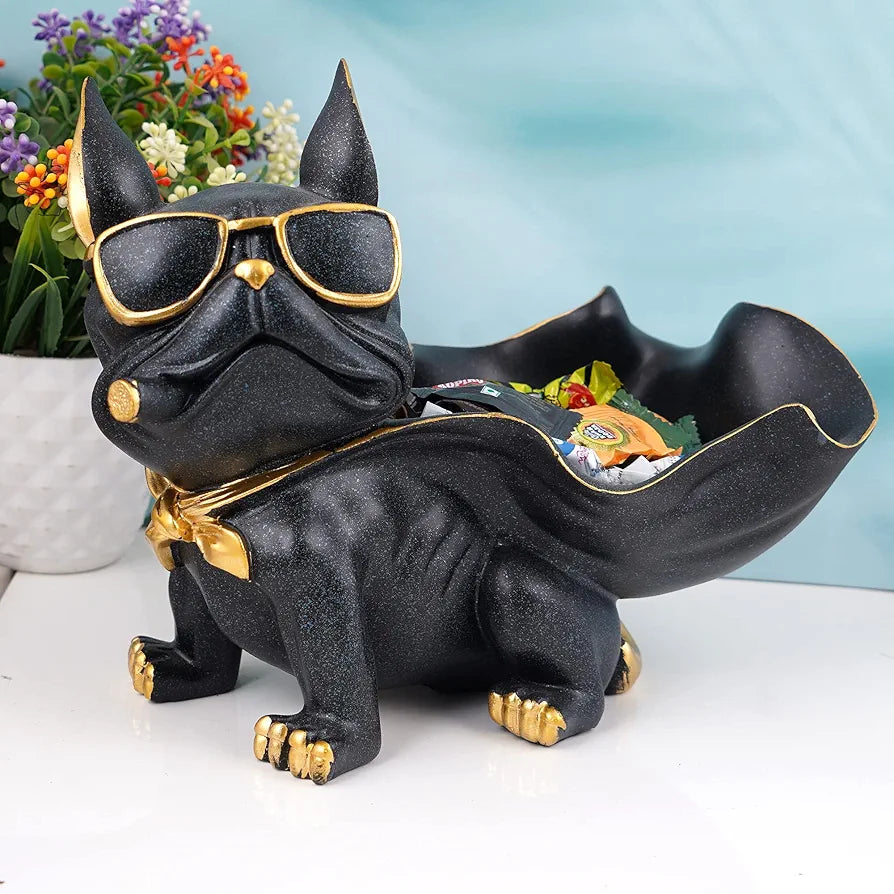 Zart Dog Showpiece for Home Decor showpiece Dog Bask Black