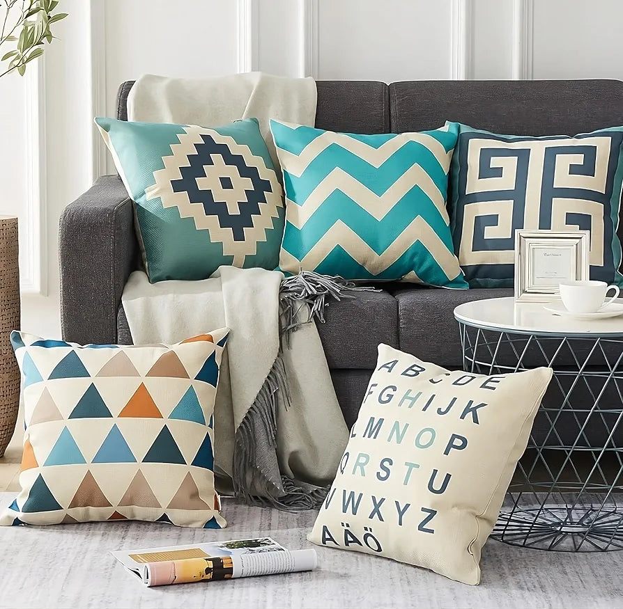 Aerohaven Set of 5 Abstract Designer Decorative Throw Pillow/Cushion Covers - CC123