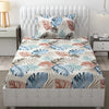 Fresh From Loom Single Size Bed Floral Design Bed Spread With 1 Pillow Covers 144 tc BBM White