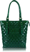 Leather Handmade Women's Tote Bag | Green Color