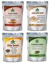 Havintha Natural Sunflower, Pumpkin, Chia, Flax Seeds (Combo Pack) - Each 100 gms