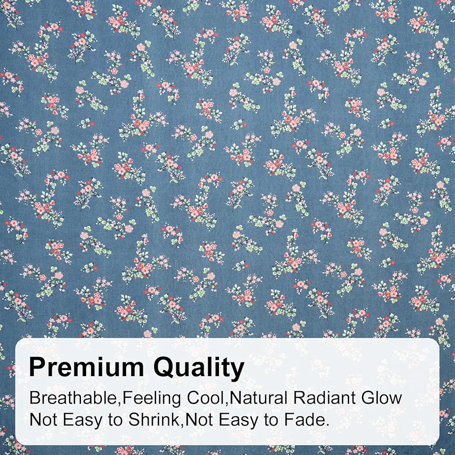 Fresh From Loom Anti Fade Floral Print 240 TC Microfiber King Size Bedsheet with 2 Pillow Covers Greyish-Blue