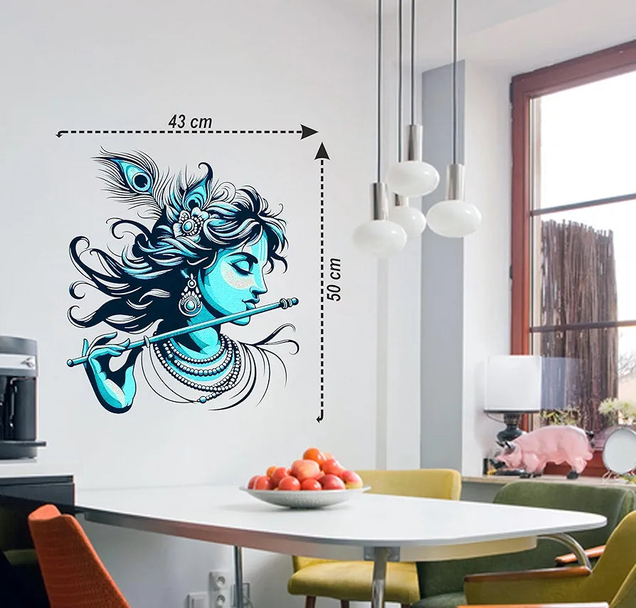 Rng Graphics Pvc Vinyl Self Adhesive Little Krishna Wall Sticker Multicolor 50 Cm X 43cm DW-130L