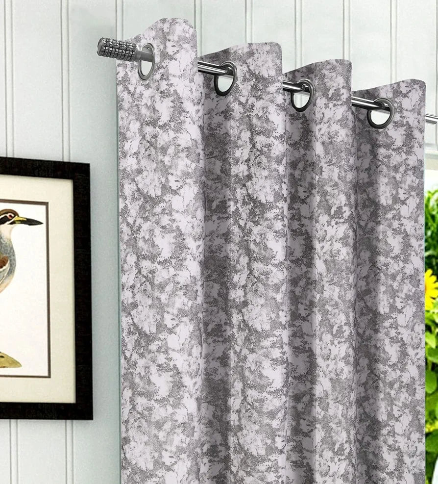 Cloth Fusion Velvet Long Grommet Door Opaque Curtain 9 Feet Set Of 2 248 White