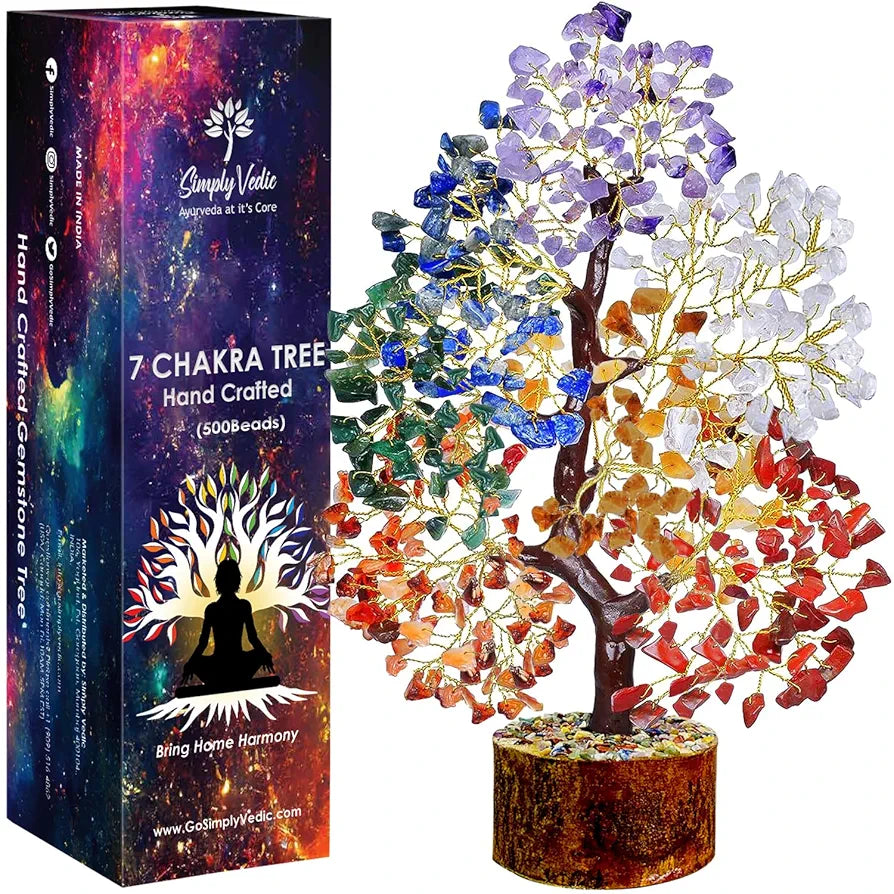Simply Vedic 7 Chakra Crystal Tree 500 Beads