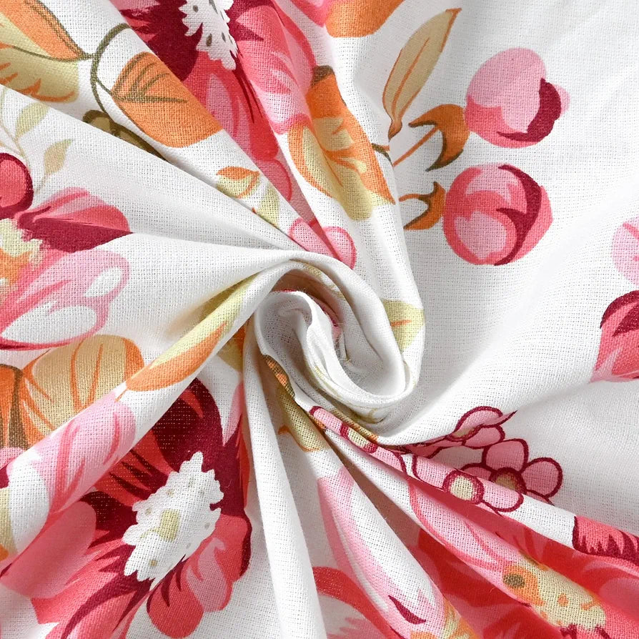 Divine Casa 144 TC 100% Cotton Bedsheet for Single Bed with 1 Pillow Cover Colour Blush Pink