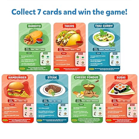 Skillmatics Card Game Guess in 10 Foods Around The World Educational Travel Toys