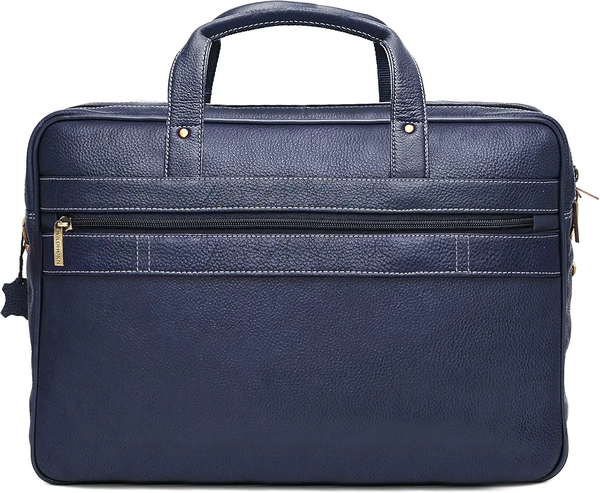 WildHorn® Classic Leather Laptop Messenger Bag for Men I Office Bags I Travel Bags I Carry Handle with Adjustable Strap I DIMENSION : L-16 inch W-4 inch H-12 inch