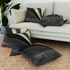 Kuber Industries Cushion Cover Pillow Covers Grey Patang Wire Cushion Covers Set of 5 Black