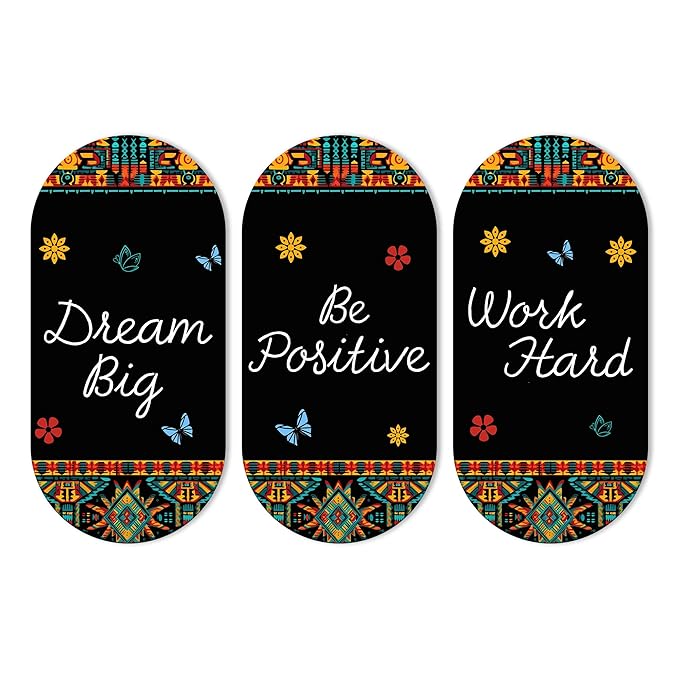 Artvibes Dream Big Positive Quotes Printed Wooden Wall Hanger for Home | Modern Decoration Items | Artworks | Set of 3
