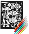 Spartan Kids Color Felt Fish Velvet Art - Drawing for Kids 6-12 Years
