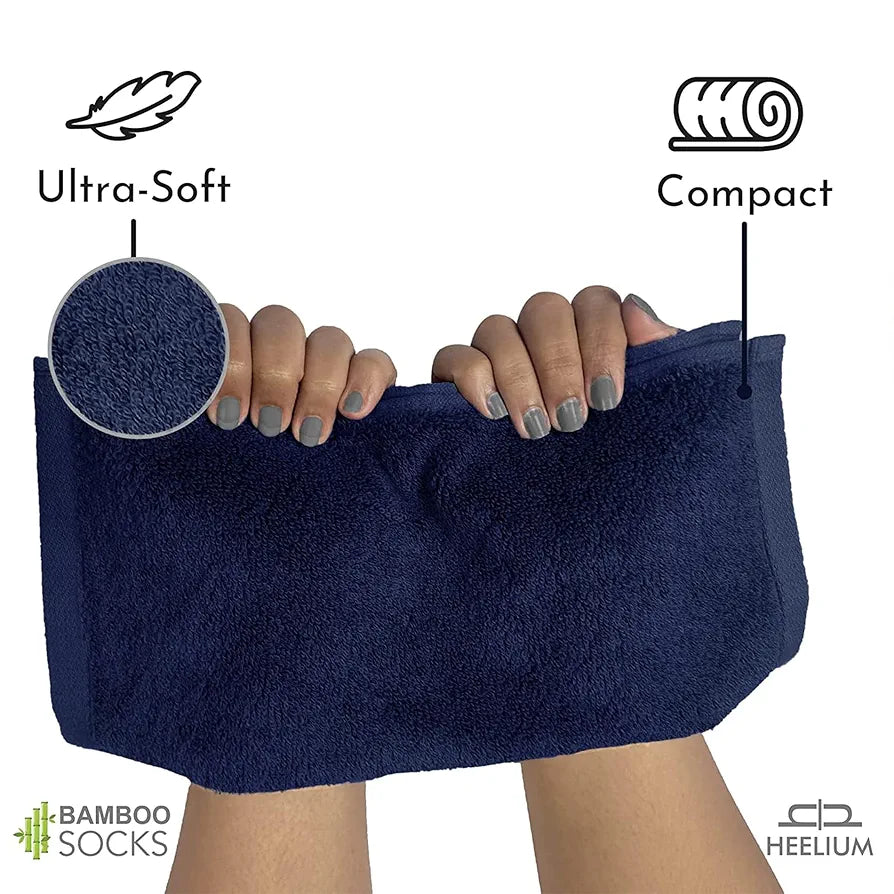 Heelium  Bamboo Face Towel Ultra Absorbent & Odour-Free 3X Softer Than Cotton Towels