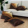 Kuber Industries Cushion Cover Pillow Covers Cream Patang Wire Cushion Covers Set of 5 Brown