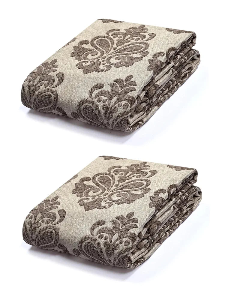 Saral Home Chenille 1 Seater Sofa Cover Throw Colour Grey