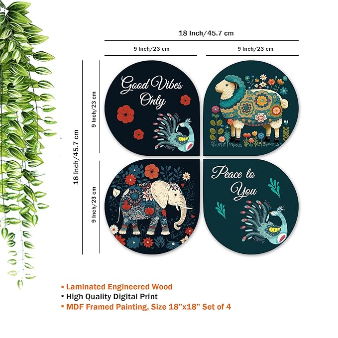 Artvibes Positive Quotes Wooden Wall Hanging for Home Decor | Door Decorative Hangings