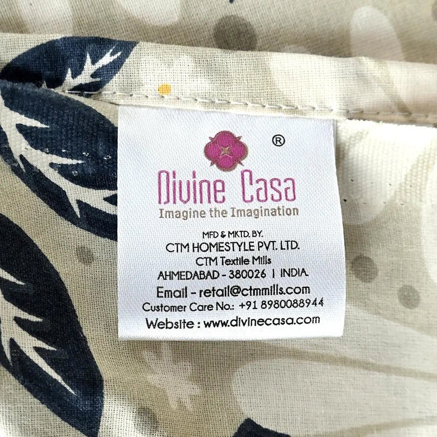 Divine Casa 100% Cotton Bedsheet for Single Bed, 144 TC Bedsheet Single Size Bed Cotton with 1 Pillow Cover Colour Classic Yellow