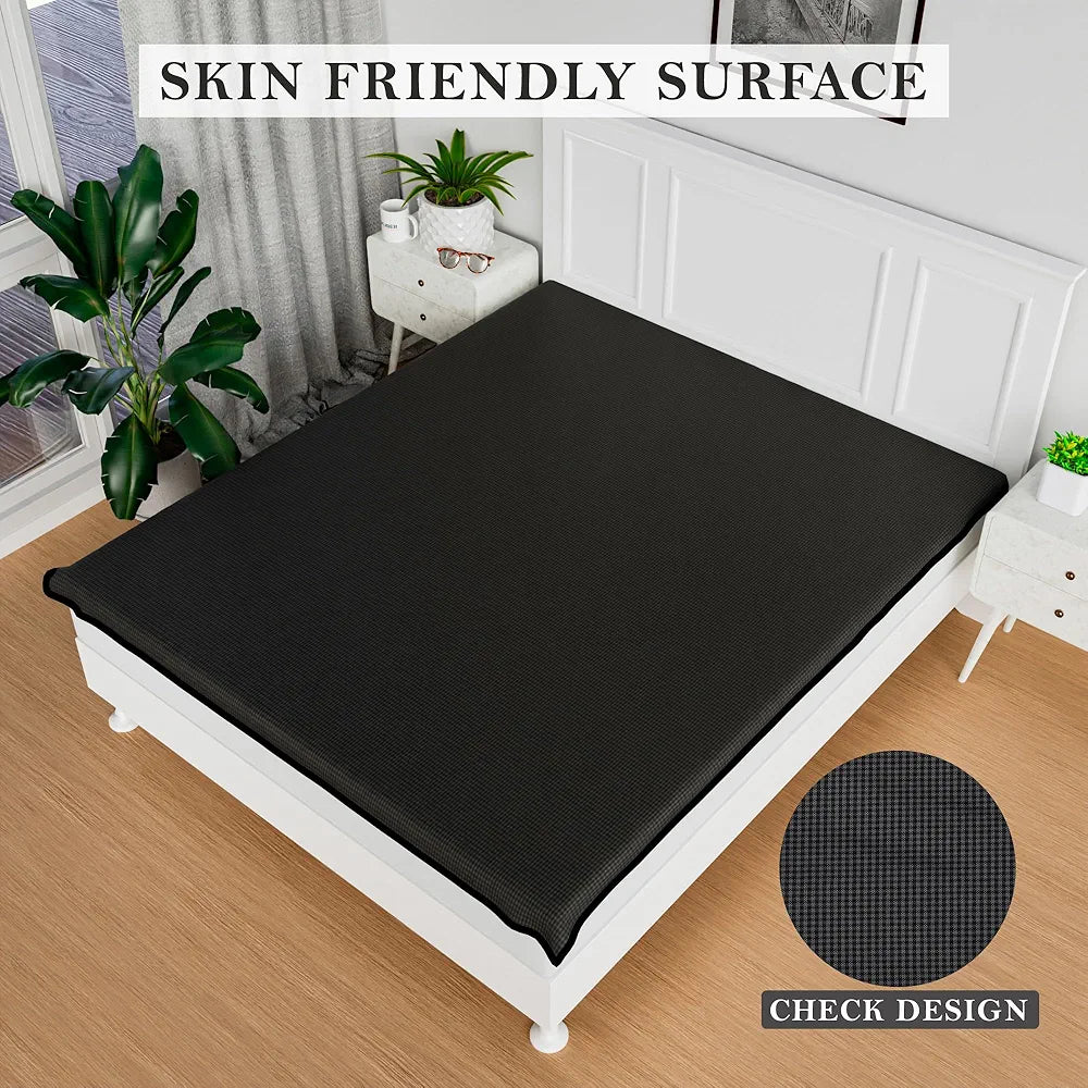 Kuber Industries PVC Mattress Protector Baby Bedsheet Waterproof Double Bedsheet Grey