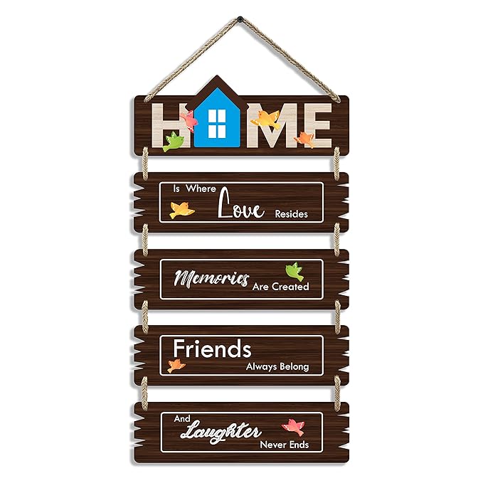 Sehaz Artworks Decorative Wall Art MDF Wooden Wall Hanger for Bedroom Living Room - 5-0005