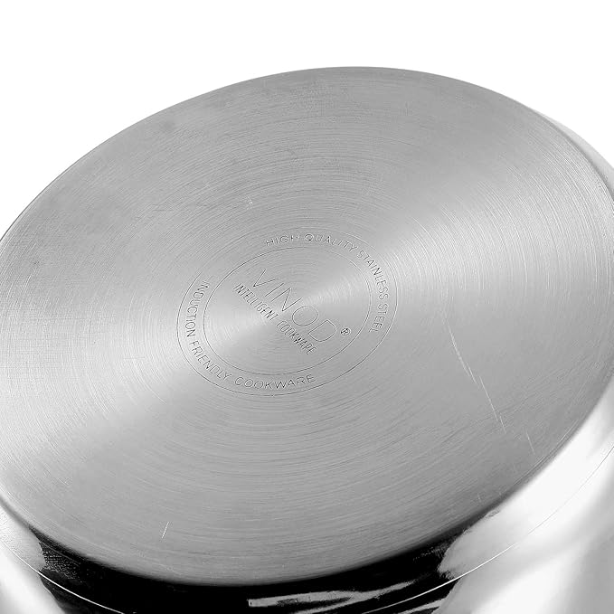 Vinod 5 Piece Stainless Steel Tope Set Without Lid - 0.8 Litre | 1 Litres | 1.4 Litres | 1.8 Litres | 2.2 Litres | Induction and Gas Stove Friendly