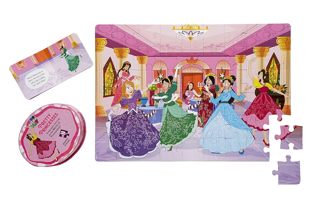 The Book Tree Pretty Princess Puzzle Box for Kids I 50+ Jigsaw Puzzle Pieces & 1 Storybook I Fun Toy for Children Age 3+ I for Children by Majestic Book Club