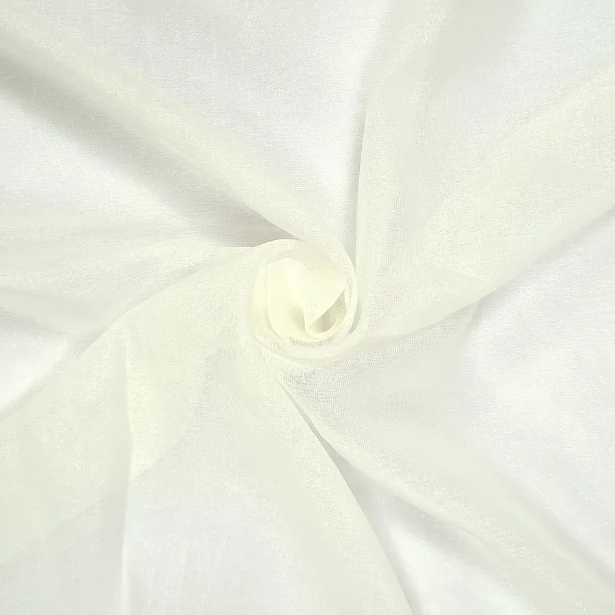 Divine Casa Sheer Window Curtain 5 Feet Colour Brilliant White Lightweight Transparent Voile Panel with Metal Eyelets for Living Room & Bedroom (Pack of 1)