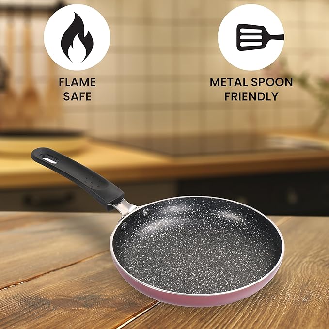 Milton Pro Cook Non Induction Granito Fry Pan, 16 Cm Frying Pan - 270 gms