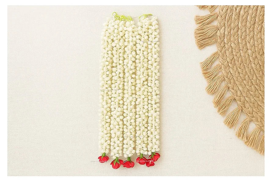 Artificial Jasmine Buds  & Rose Strings Garlands Red