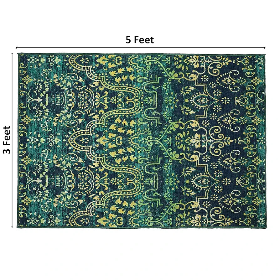 Status Contract 3D Printed Carpet Rug Runner with Anti Slip Backing Polyester